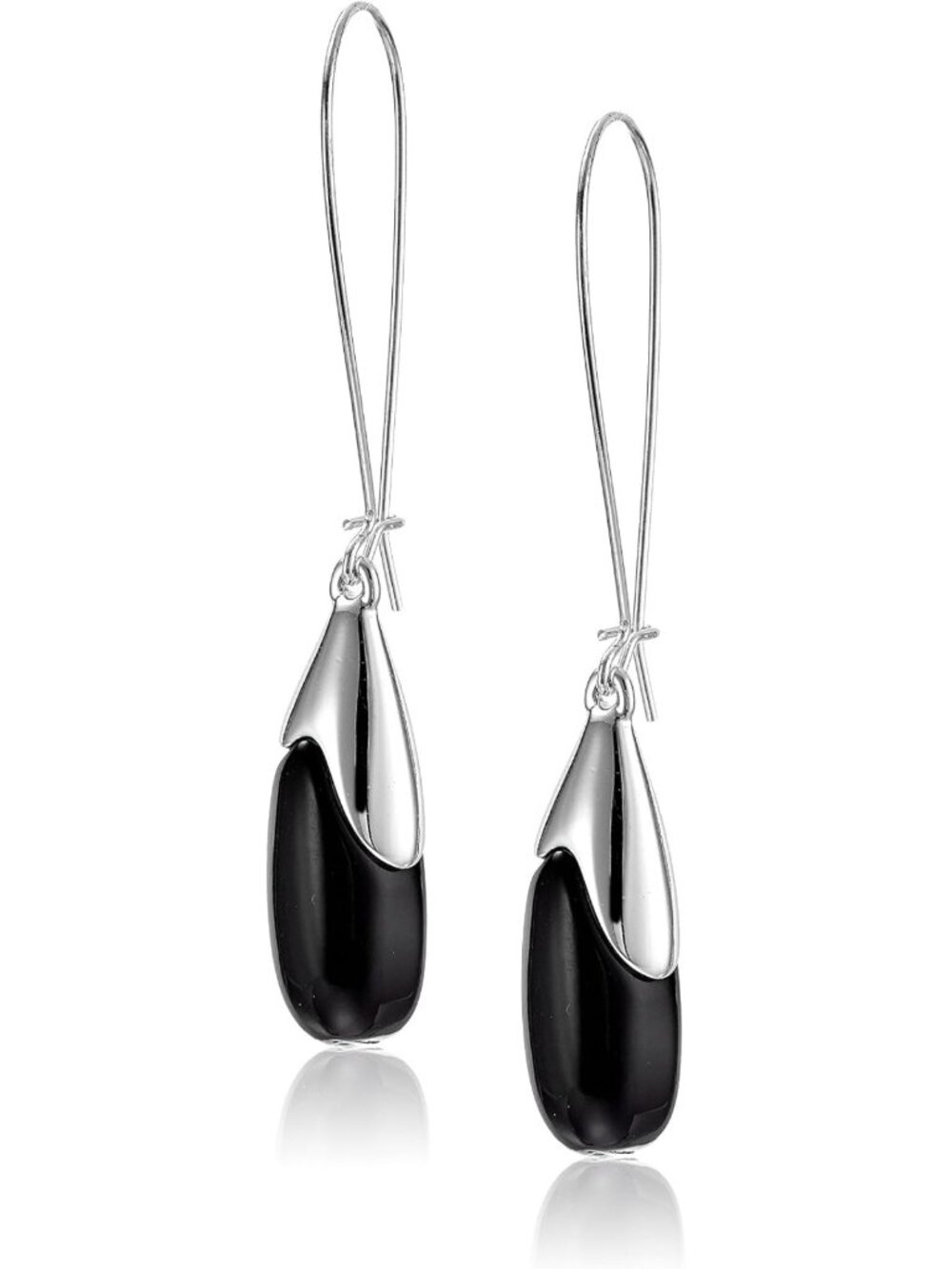 Chic Black Bead Long Drop Earrings for Women | Statement Jewelry Accessory